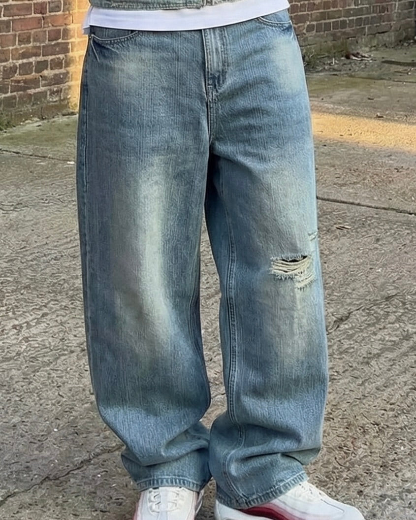 Grey-Blue Denim Jeans