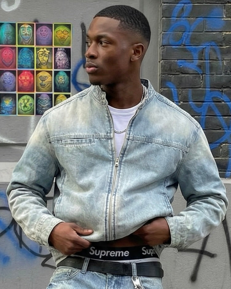 Grey-Blue Denim Jacket