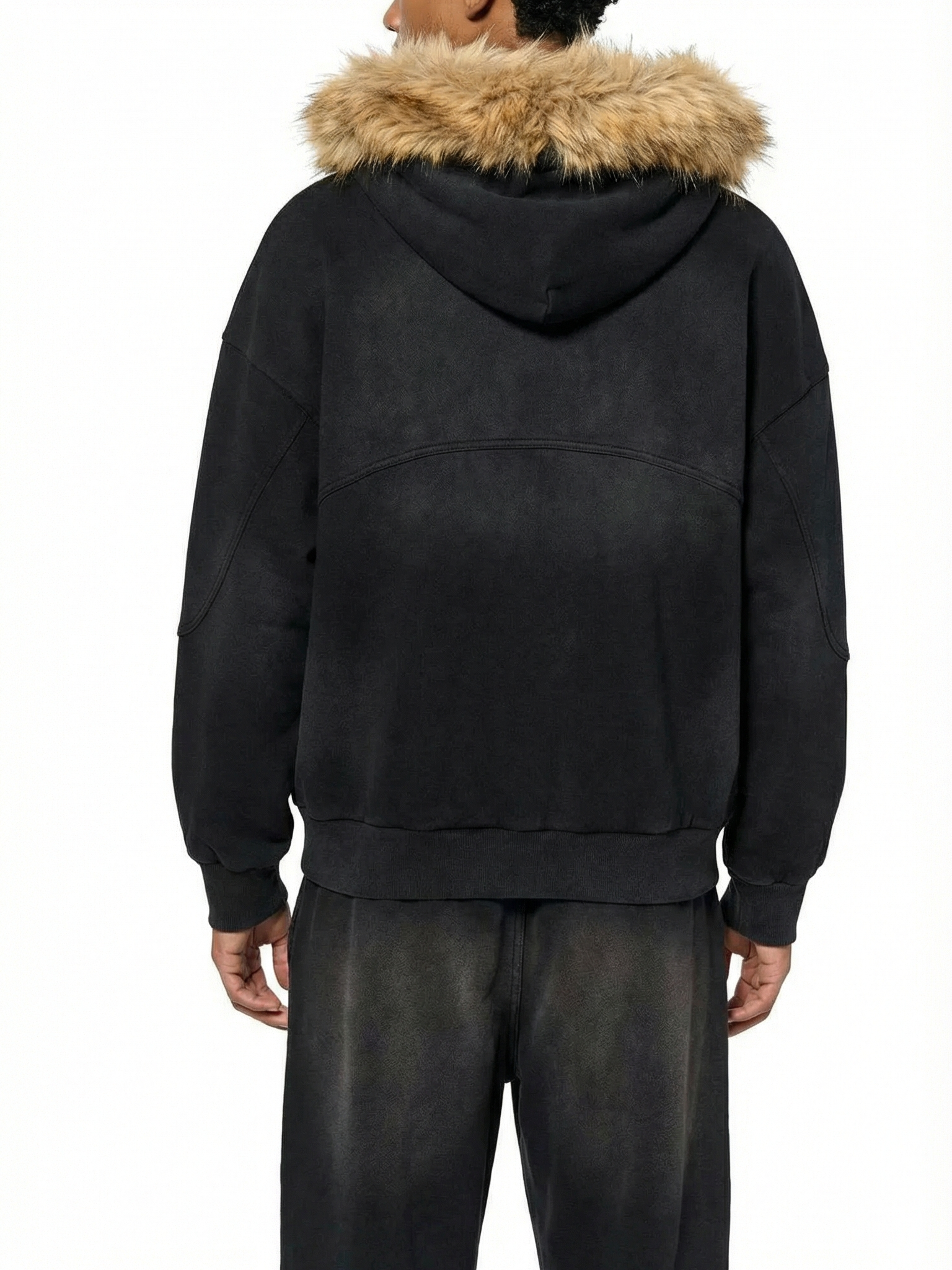 Faded Fur Hoodie