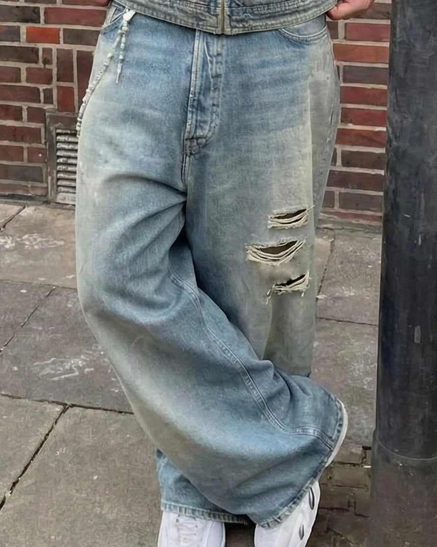 Grey-Blue Denim Jeans