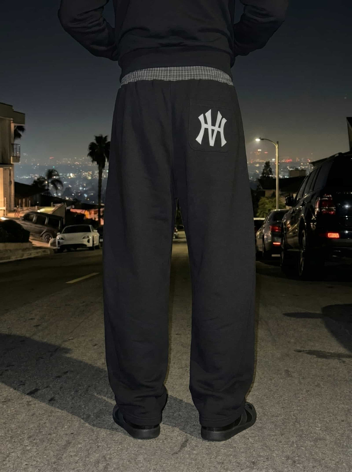 Plaid Barrel Sweatpant
