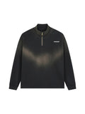 Faded Raw Edge Quarter-Zip - Harven