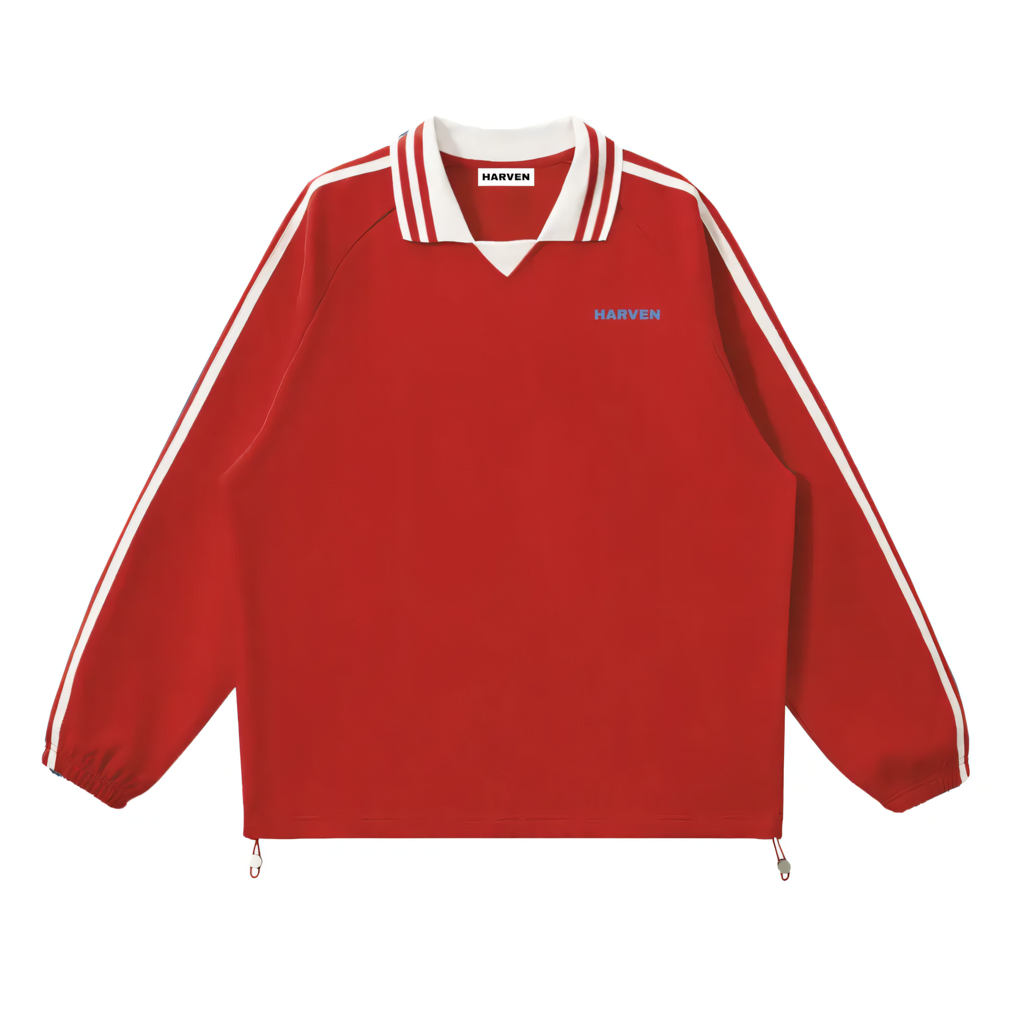 Striped Lapel Sweatshirt